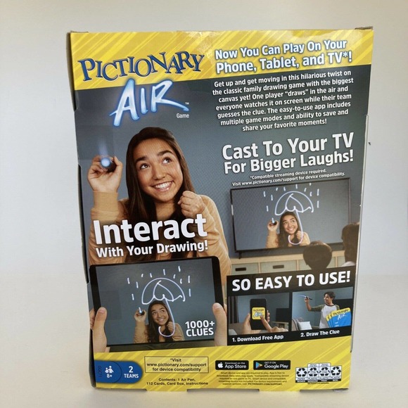 Pictionary Air By Mattel Classic Family Fun Interactive Game Factory Sealed NIB - Picture 3 of 7